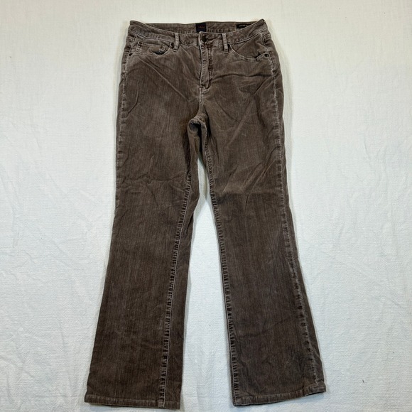 JAG Pants - JAG Womens Brown Corduroy High Rise Boot Leg Stretch Pants Size 8